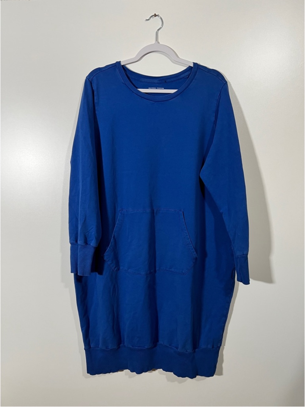 Universal Standard Bree Sweatshirt Dress in Cobalt Blue Size M 18-20